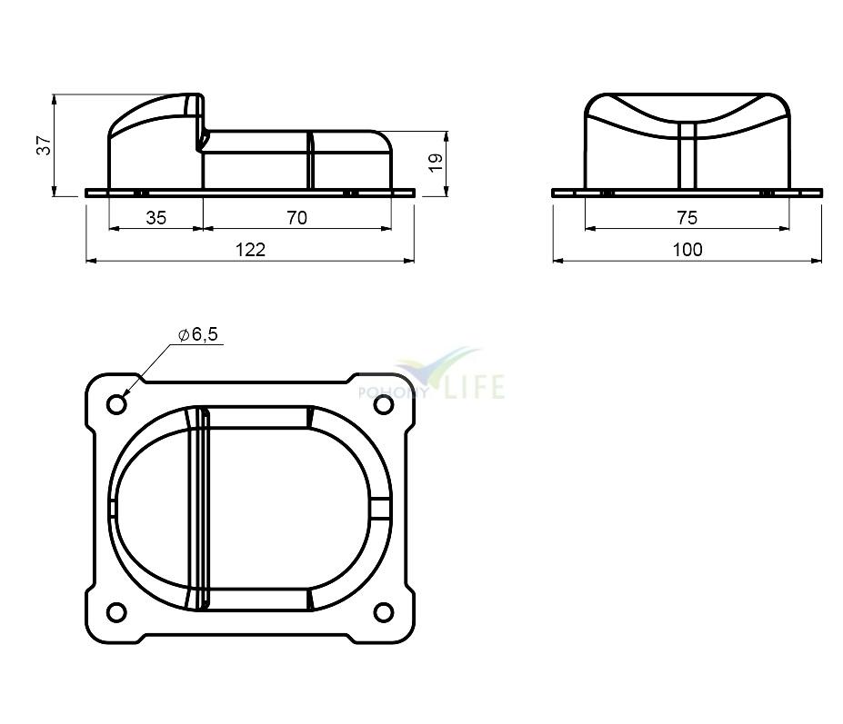 LIMIT S - spodní doraz k přišroubování